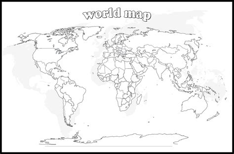 Blank World Maps - 10 Free PDF Printables | Printablee