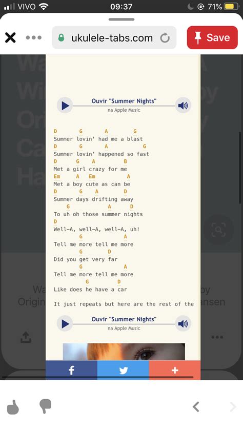 Summer Nights Guitar Chords