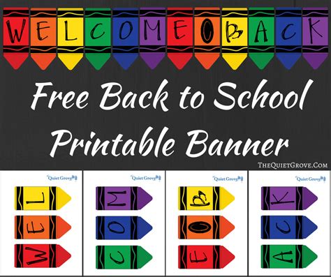 Welcome Back Free Printable Banner - Free Printable Template