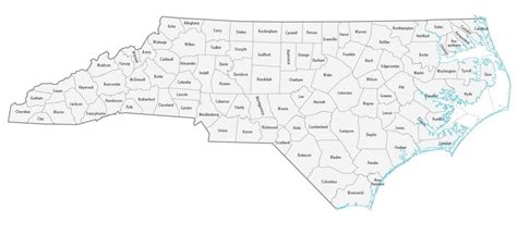 North Carolina County Map - GIS Geography