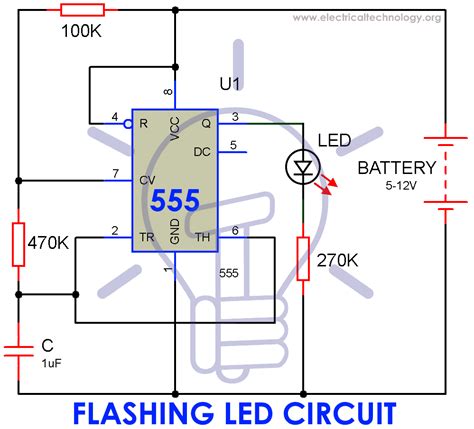 Flashing Led Lights Circuit Diagram