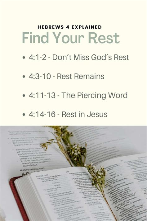 Hebrews Chapter 4 - A Rest Remains for God's People - Megan Allen ...