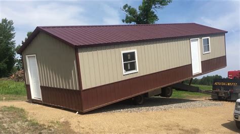 16x40 Metal Shed Delivery | Used for An Off-Grid Cabin - YouTube