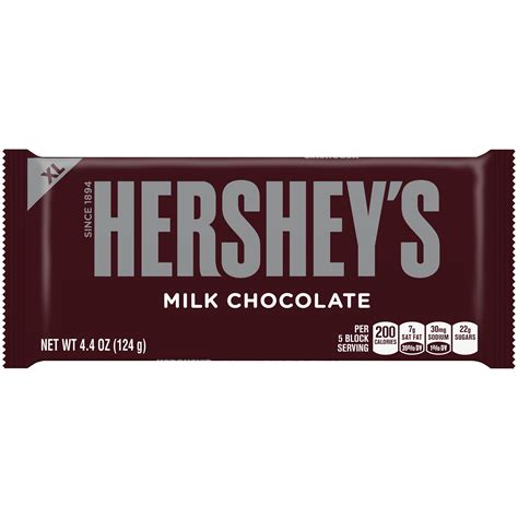 Hershey's Milk Chocolate, 4.4 oz (124 g)