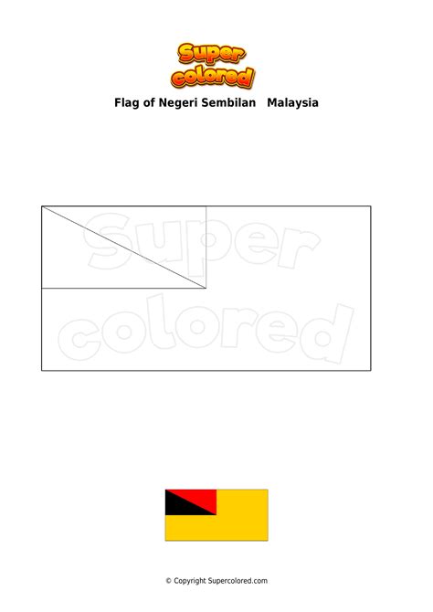 Coloring page Flag of Negeri Sembilan Malaysia - Supercolored.com