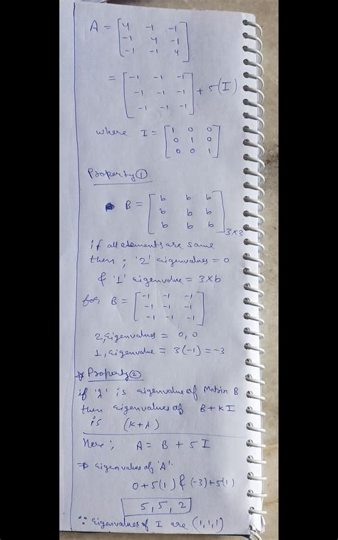 Eigenvalue of matrix 2