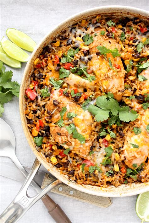 Healthy One-Pan Mexican Chicken and Rice - Monday Sunday Kitchen