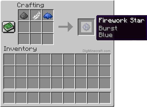 How to make a Blue Burst Firework Star in Minecraft