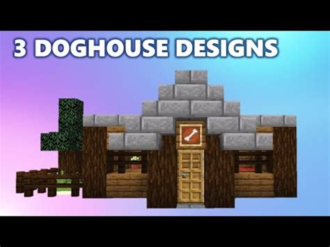 Three Doghouse Designs - Minecraft Tutorial - YouTube