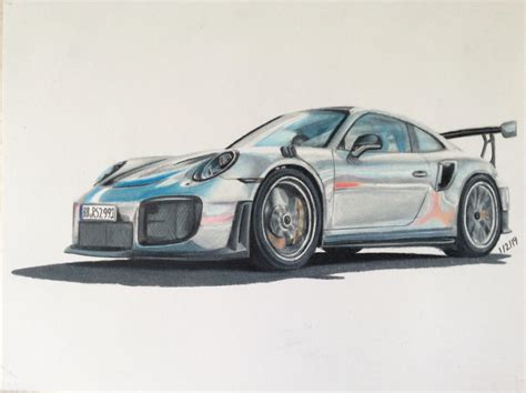 Porsche 911 Drawing at PaintingValley.com | Explore collection of ...