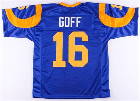 Jared Goff Rams On-Field Style Custom Stitched Jersey (Size XL ...