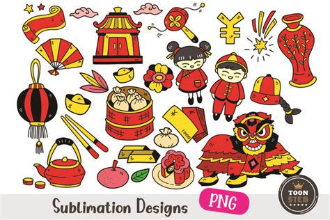 China Clipart V4,Png Sublimation Design