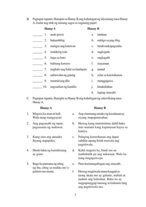 SOLUTION: Mga sawikain at salawikain - Studypool