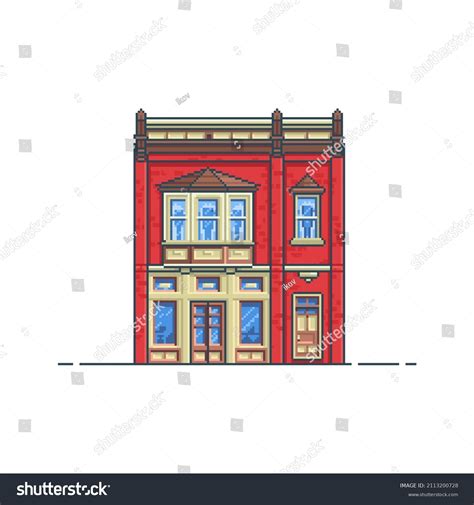 Pixel Art 8 Bit Graphics City Stock Vector (Royalty Free) 2113200728 ...