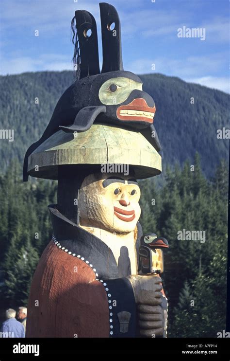 Totem Poles Ketchikan, Alaska Stock Photo - Alamy