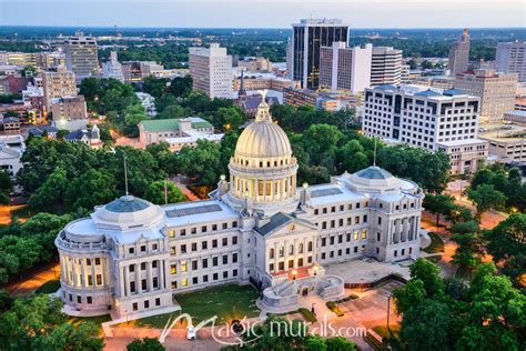 Jackson Mississippi Skyline Wallpaper Mural by Magic Murals