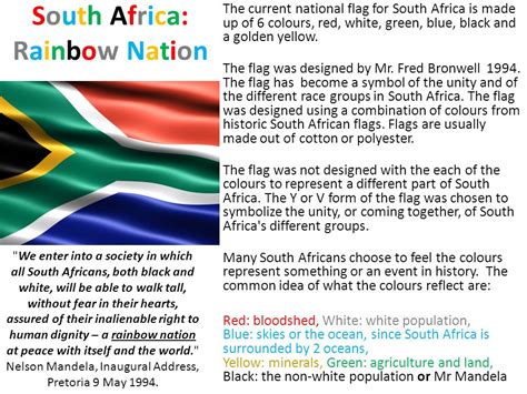 South African Flag Meaning Of Colors