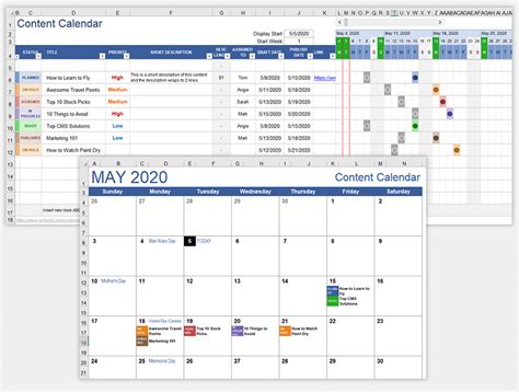 Social Media Content Calendar Google Sheets Template