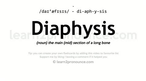 Pronunciation of Diaphysis | Definition of Diaphysis - YouTube