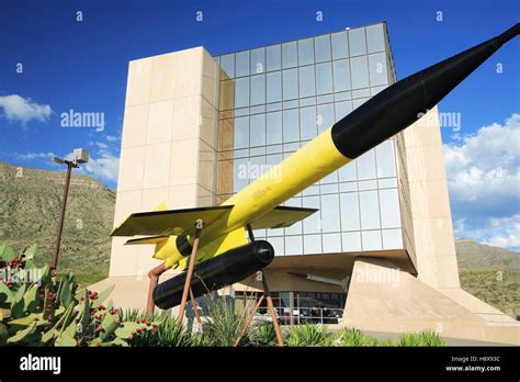 Yellow rocket and New Mexico Museum of Space History, Alamogordo, New ...