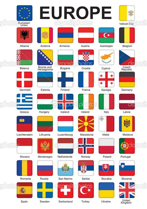 European Flags | Europe Flag Buttons