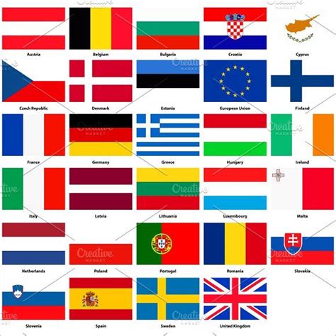 All flags of the European Union | Flags of european countries, Flag of ...