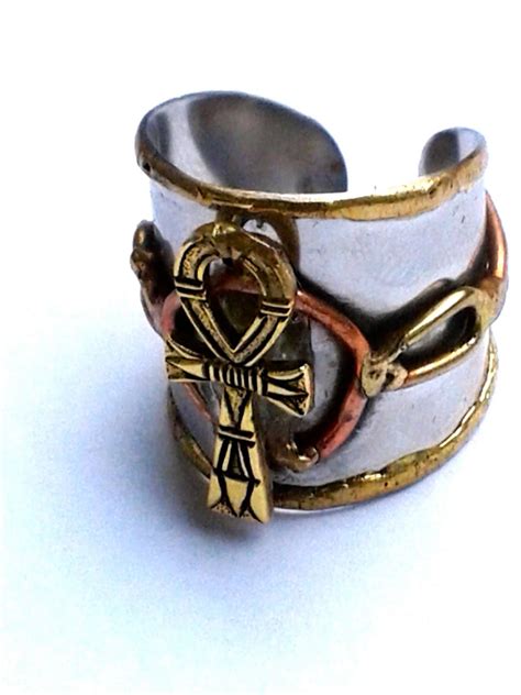 Awesome Unisex Ancient Egyptian Ring Ankh Eternal Life