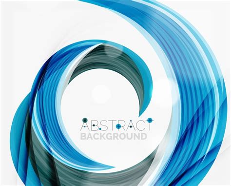 Premium Vector | Vector blue swirl line abstract background