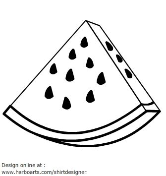 black and white watermelon clip art - Clip Art Library