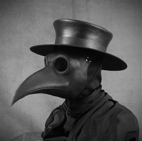 Plague Doctor's Mask Maximus in Black Leather - Etsy