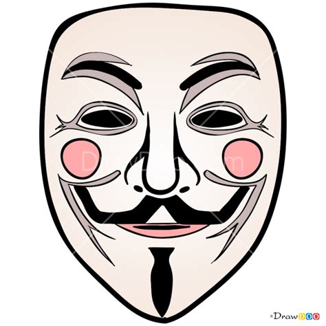 How to Draw Guy Fawkes Mask, Face Masks