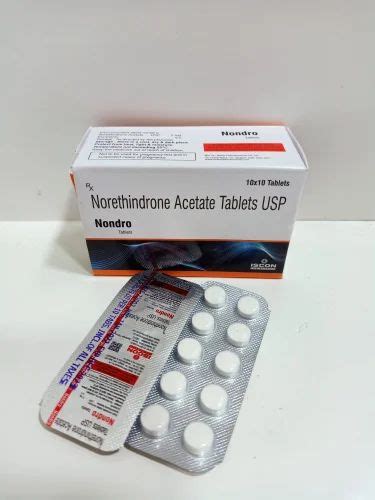 Norethindrone Acetate 5 Mg, Packaging Size: 10 X 10 at Rs 700/box in ...