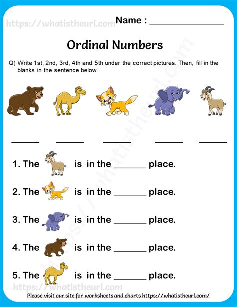 Ordinal Number Activities For Kindergarten