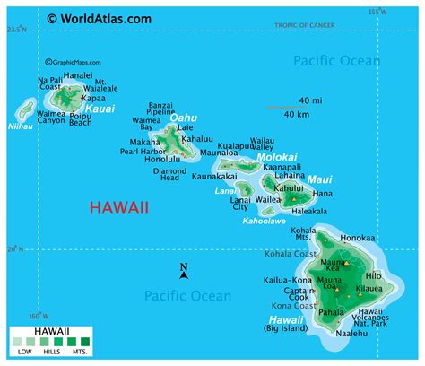 Map Of Hawaiian Islands Printable