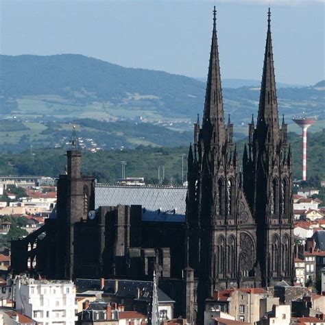 Clermont-Ferrand Cathedral in France - It is built entirely of black ...