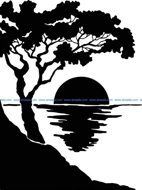 Vector art river water – Download Vector | Silhouette art, Vector art ...