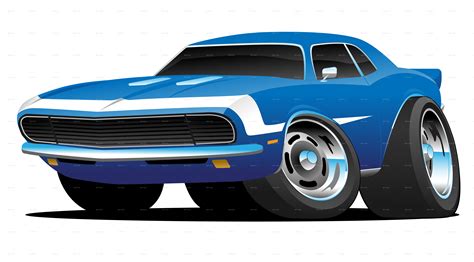 Classic Sixties Style American Muscle Car Cartoon #Style, #Sixties, # ...