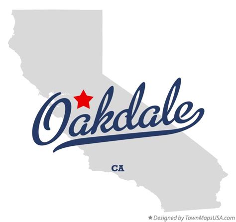 Map of Oakdale, CA, California