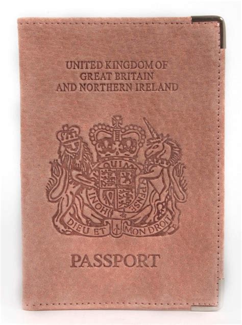 UK Suede Leather Travel Passport Cover Holder Protector