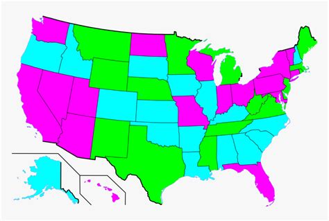 Us Governors Map 2008, HD Png Download , Transparent Png Image - PNGitem