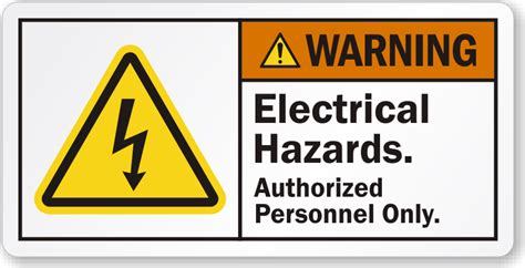 Electrical Hazard Labels | Electrical Warning Labels