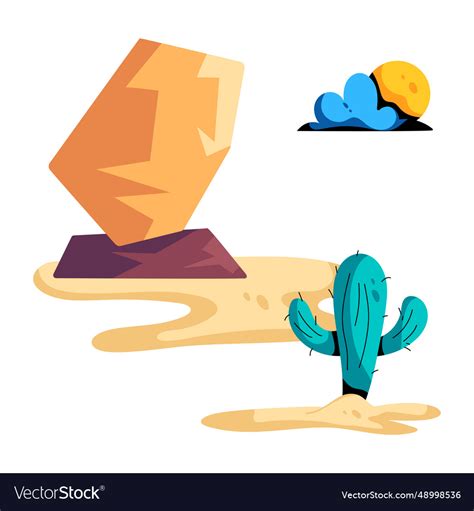 Desert cactus Royalty Free Vector Image - VectorStock