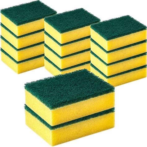 20 Cleaning Scrub Sponges for Kitchen, Dishes, Bathroom, Car Wash, One ...