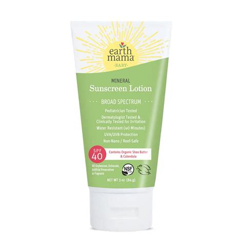 Earth Mama Baby Mineral Sunscreen Lotion SPF 40