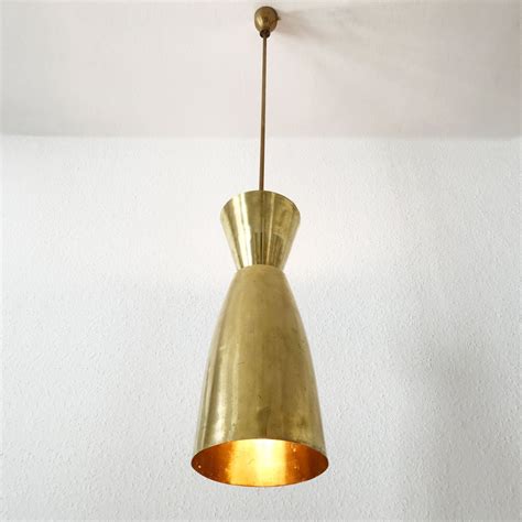 Mid-Century Large Diabolo Brass Pendant Light for sale at Pamono