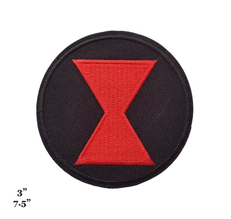 Black Widow Superhero Logo Symbol Black Red Embroidered Iron On Patch ...