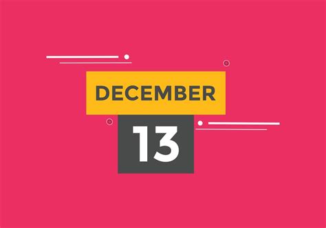 december 13 calendar reminder. 13th december daily calendar icon ...