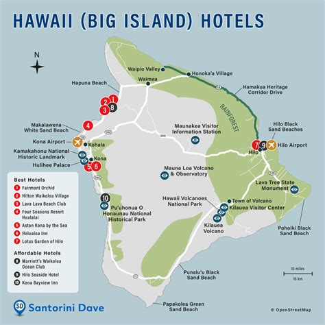 BIG ISLAND HOTEL MAP - Best Areas, Neighborhoods, & Places to Stay