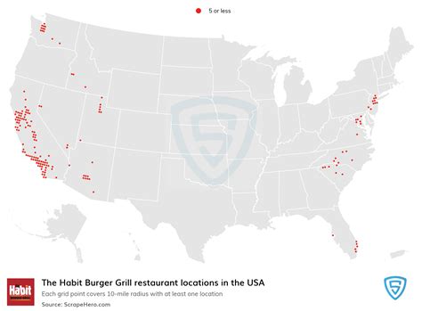 Number of The Habit Burger Grill locations in the USA in 2024 | ScrapeHero