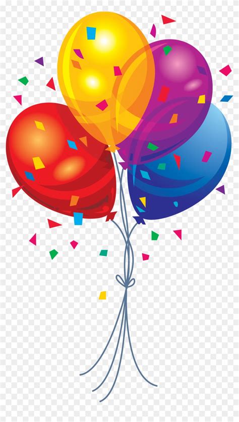 Happy Birthday Balloons Clipart - Birthday Balloons Png - Free ...